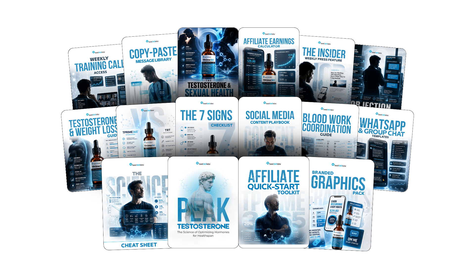 TPrime365 affiliate starter kit — 16 marketing assets including guides, graphics, and templates